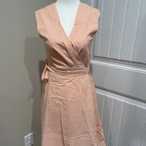 Jolie & Elizabeth Wrap Sleeveless Seersucker Dress
